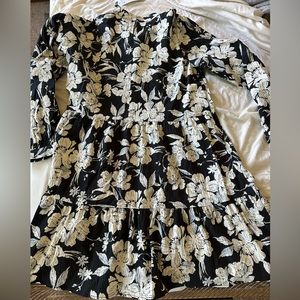 Floral Long Sleeve Dress by Zara
